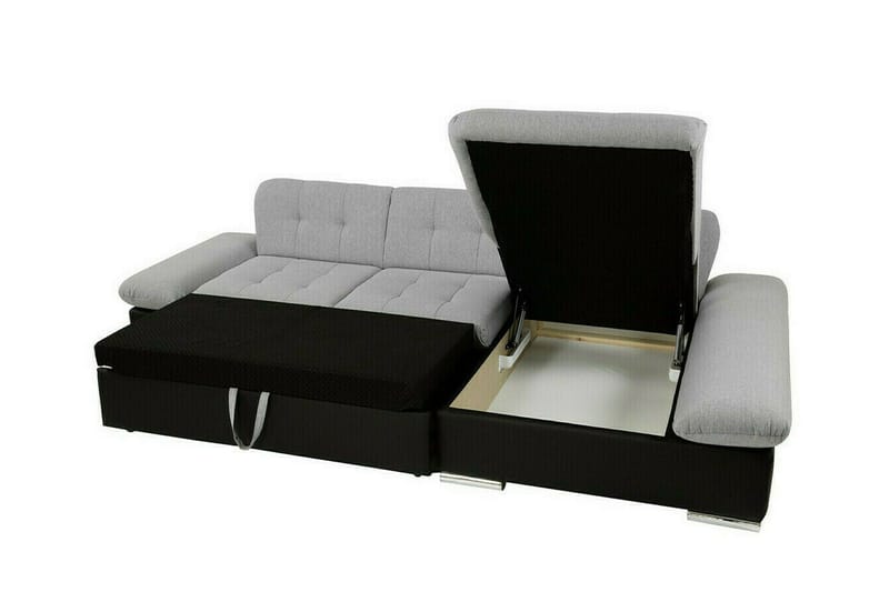 Lomux 3-sits Hörnbäddsoffa NO_BRAND Ljusgrå - Möbler - Soffa - Bäddsoffa - Bäddsoffa längsbäddad