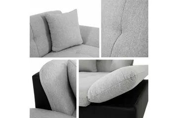 Lomux 3-sits Hörnbäddsoffa NO_BRAND Ljusgrå - Möbler - Soffa - Bäddsoffa - Hörnbäddsoffa