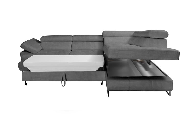Hörnbäddsoffa - Mörkgrå - Möbler - Soffa - Bäddsoffa - Bäddsoffa divan