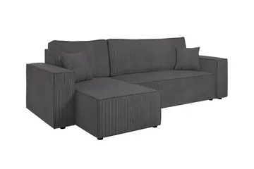 Magston 3-sits Hörnbäddsoffa - Grå - Möbler - Soffa - Bäddsoffa - Hörnbäddsoffa