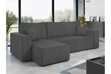 Magston 3-sits Hörnbäddsoffa - Grå - Möbler - Soffa - Bäddsoffa - Hörnbäddsoffa