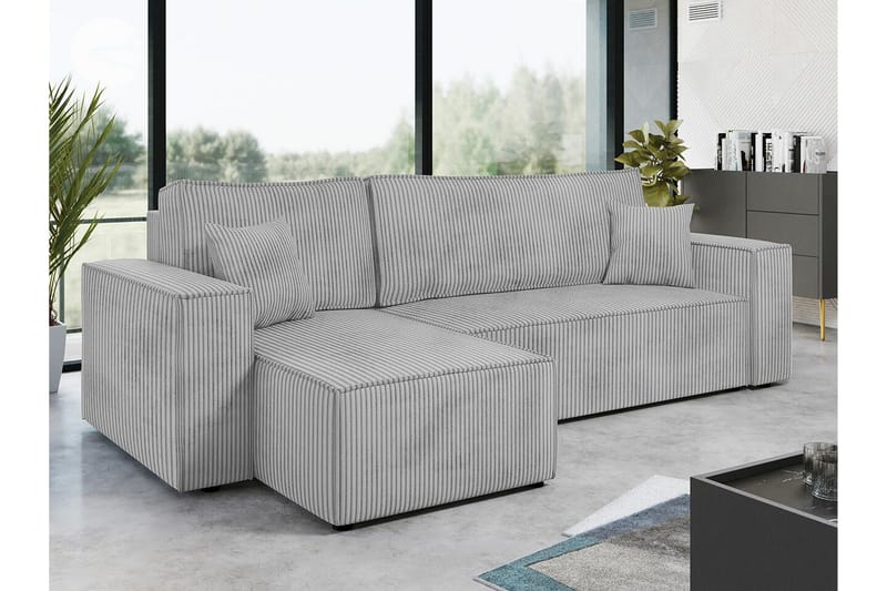 Magston 3-sits Hörnbäddsoffa - Ljusgrå - Möbler - Soffa - Bäddsoffa - Hörnbäddsoffa