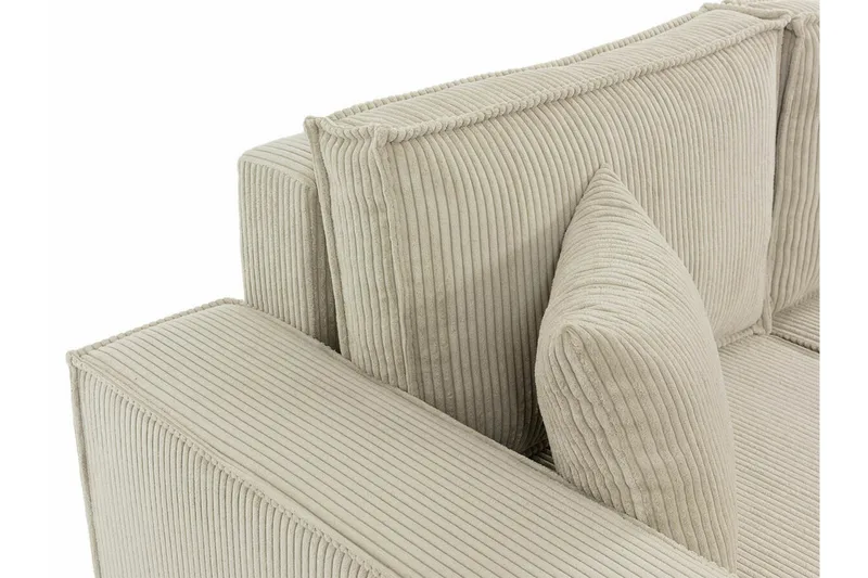 Magston 3-sits Vänster Hörnbäddsoffa 125x200 cm med Förvaring i Manchestertyg - Blå - Möbler - Soffa - Bäddsoffa - Bäddsoffa divan