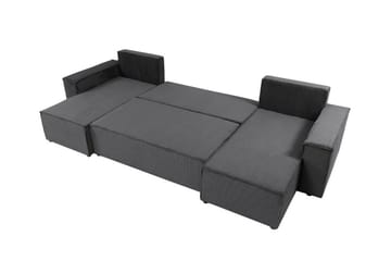 Magston 4-sits Hörnbäddsoffa 130x266 cm med Förvaring i Manchestertyg - Blå - Möbler - Soffa - Bäddsoffa - Bäddsoffa divan