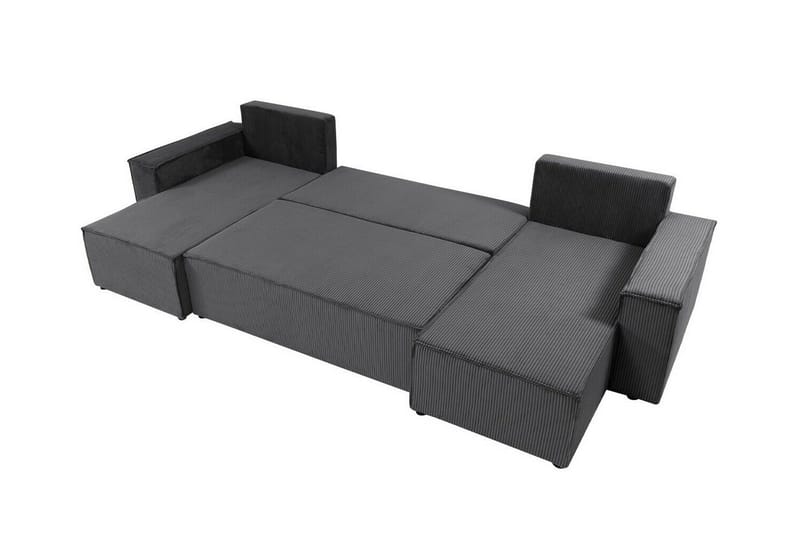 Magston 4-sits Hörnbäddsoffa 130x266 cm med Förvaring i Manchestertyg - Blå - Möbler - Soffa - Bäddsoffa - Bäddsoffa divan