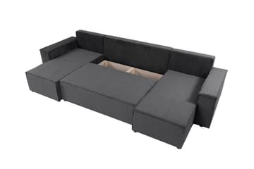 Magston 4-sits Hörnbäddsoffa 130x266 cm med Förvaring i Manchestertyg - Blå - Möbler - Soffa - Bäddsoffa - Bäddsoffa divan