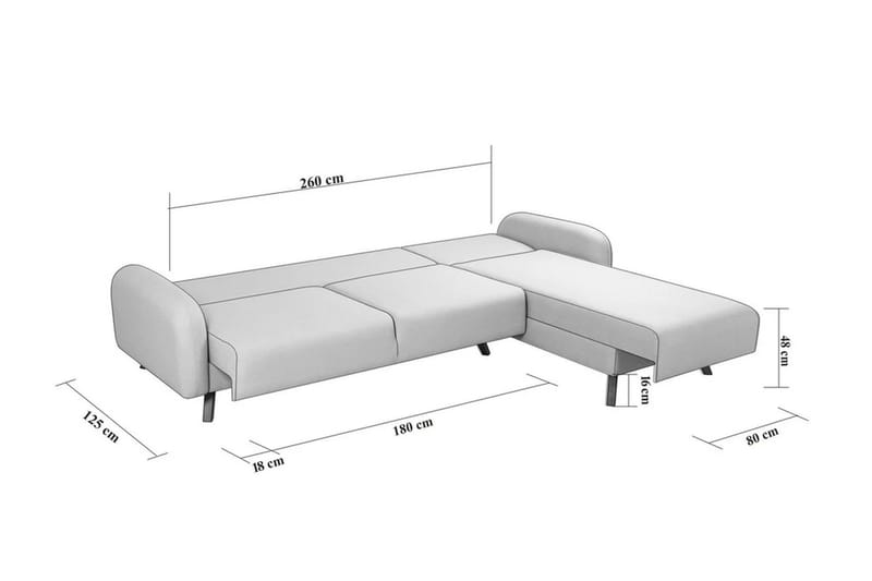 Malkiat Hörnbäddsoffa - Antracit - Möbler - Soffa - Bäddsoffa - Hörnbäddsoffa