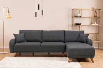Malkiat Hörnbäddsoffa - Antracit - Möbler - Soffa - Bäddsoffa - Hörnbäddsoffa