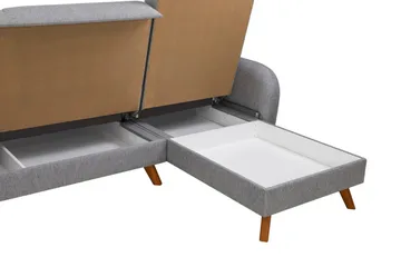 Malkiat Hörnbäddsoffa - Grå - Möbler - Soffa - Bäddsoffa - Hörnbäddsoffa