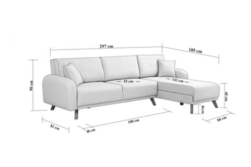 Malkiat Hörnbäddsoffa - Mörkblå - Möbler - Soffa - Bäddsoffa - Hörnbäddsoffa