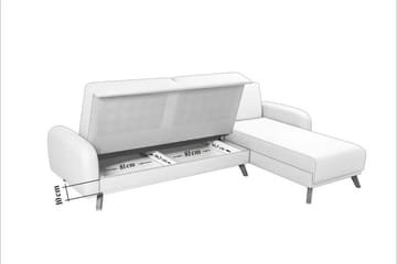 Malkiat Hörnbäddsoffa - Mörkblå - Möbler - Soffa - Bäddsoffa - Hörnbäddsoffa