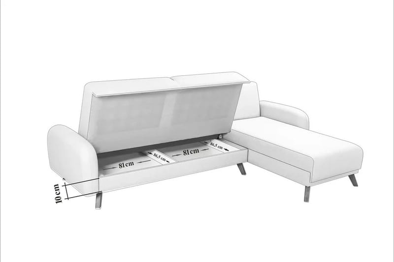 Malkiat Hörnbäddsoffa - Mörkblå - Möbler - Soffa - Bäddsoffa - Hörnbäddsoffa