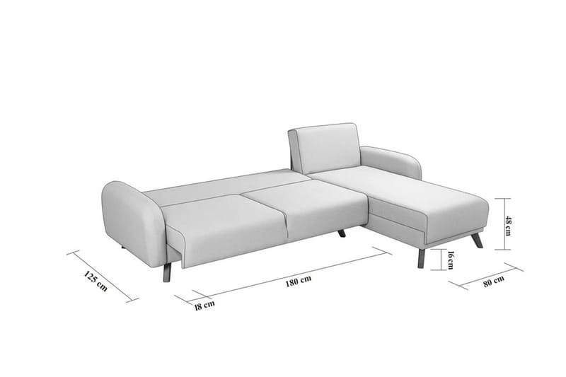 Malkiat Hörnbäddsoffa - Mörkblå - Möbler - Soffa - Bäddsoffa - Hörnbäddsoffa