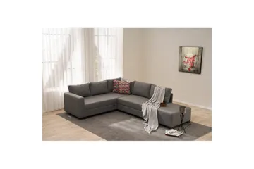 Hörnbäddsoffa Matlerdnburg Vänster Grå - Mörkgrå - Möbler - Soffa - Bäddsoffa - Hörnbäddsoffa