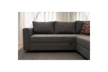 Hörnbäddsoffa Matlerdnburg Vänster Grå - Mörkgrå - Möbler - Soffa - Bäddsoffa - Hörnbäddsoffa