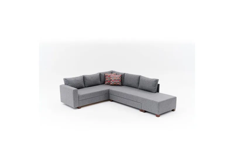 Hörnbäddsoffa Matlerdnburg Vänster Grå, Mörkgrå