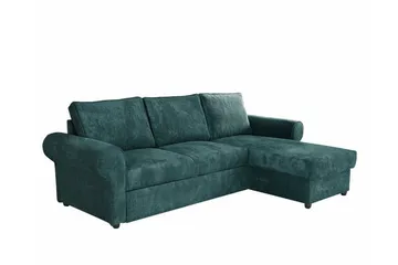 Midfeld 3-sits Hörnbäddsoffa Dark Turquoise - Möbler - Soffa - Bäddsoffa - Bäddsoffa divan