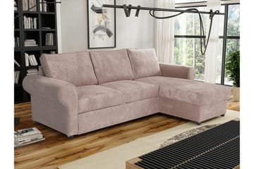 Midfeld 3-sits Hörnbäddsoffa NO_BRAND beige - Möbler - Soffa - Bäddsoffa - Hörnbäddsoffa