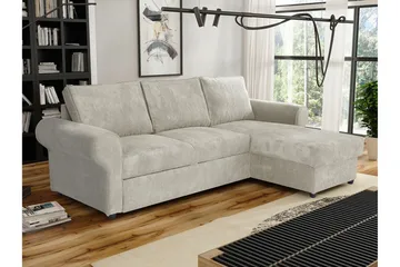 Midfeld 3-sits Hörnbäddsoffa NO_BRAND beige - Möbler - Soffa - Bäddsoffa - Bäddsoffa divan