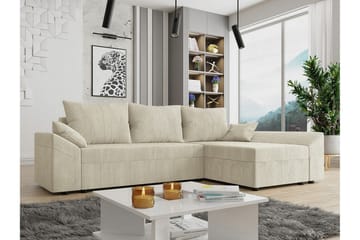 Midfeld 3-sits Hörnbäddsoffa NO_BRAND Beige - Möbler - Soffa - Bäddsoffa - Bäddsoffa divan