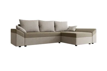 Midfeld 3-sits Hörnbäddsoffa NO_BRAND Beige/Light beige - Möbler - Soffa - Bäddsoffa - Hörnbäddsoffa