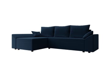 Midfeld 3-sits Hörnbäddsoffa NO_BRAND Dark blue - Möbler - Soffa - Bäddsoffa - Hörnbäddsoffa