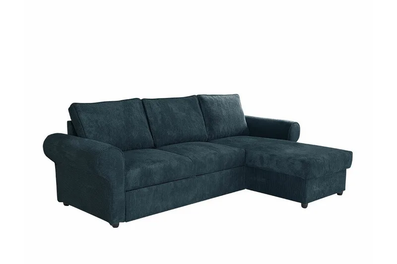 Midfeld 3-sits Hörnbäddsoffa NO_BRAND Dark blue - Möbler - Soffa - Bäddsoffa - Bäddsoffa divan