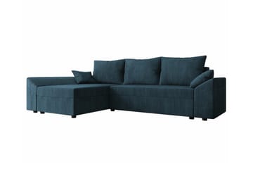 Midfeld 3-sits Hörnbäddsoffa NO_BRAND Dark blue - Möbler - Soffa - Bäddsoffa - Hörnbäddsoffa