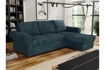 Midfeld 3-sits Hörnbäddsoffa NO_BRAND Dark blue - Möbler - Soffa - Bäddsoffa - Bäddsoffa divan