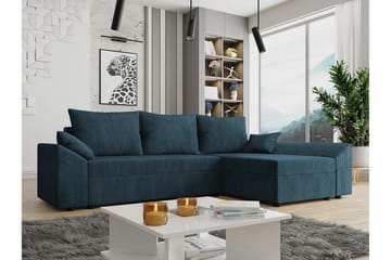 Midfeld 3-sits Hörnbäddsoffa NO_BRAND Dark blue - Möbler - Soffa - Bäddsoffa - Hörnbäddsoffa