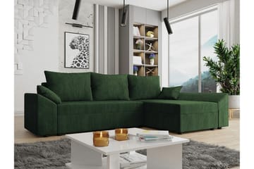 Midfeld 3-sits Hörnbäddsoffa NO_BRAND Dark green - Möbler - Soffa - Bäddsoffa - Bäddsoffa divan