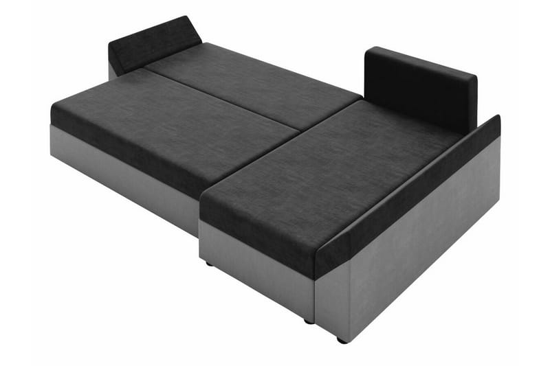Midfeld 3-sits Hörnbäddsoffa NO_BRAND Dark Grey/Black - Möbler - Soffa - Bäddsoffa - Hörnbäddsoffa