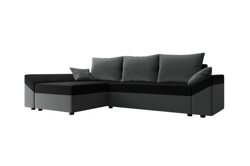Midfeld 3-sits Hörnbäddsoffa NO_BRAND Dark Grey/Black