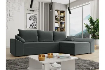 Midfeld 3-sits Hörnbäddsoffa NO_BRAND Grey - Möbler - Soffa - Bäddsoffa - Hörnbäddsoffa