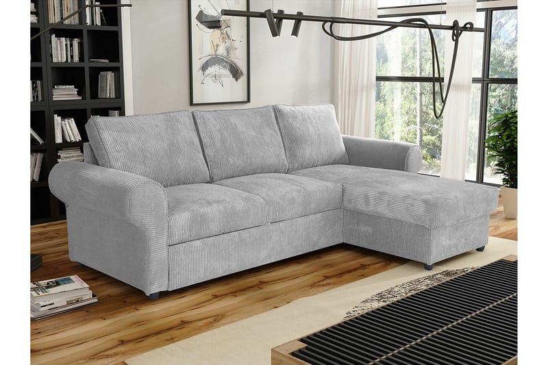 Midfeld 3-sits Hörnbäddsoffa NO_BRAND Light grey/Dark grey - Möbler - Soffa - Bäddsoffa - Hörnbäddsoffa