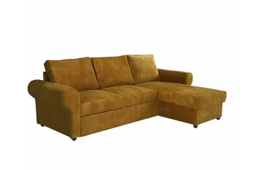 Midfeld 3-sits Hörnbäddsoffa NO_BRAND Mustard yellow - Möbler - Soffa - Bäddsoffa - Bäddsoffa divan