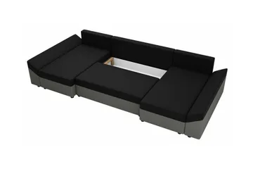 Midfeld 4-sits Hörnbäddsoffa Dark Grey/Black - Möbler - Soffa - Bäddsoffa - Hörnbäddsoffa