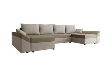 Midfeld 4-sits Hörnbäddsoffa NO_BRAND Beige/Light beige - Möbler - Soffa - Bäddsoffa - Bäddsoffa längsbäddad