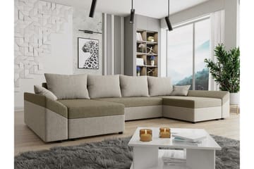 Midfeld 4-sits Hörnbäddsoffa NO_BRAND Beige/Light beige - Möbler - Soffa - Bäddsoffa - Bäddsoffa längsbäddad