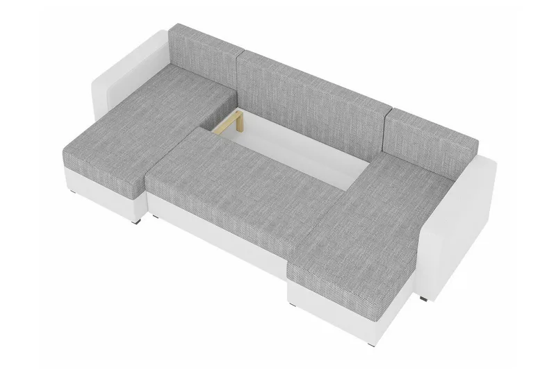 Midfeld 4-sits Hörnbäddsoffa NO_BRAND Black - Möbler - Soffa - Bäddsoffa - Bäddsoffa divan