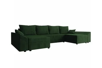 Midfeld 4-sits Hörnbäddsoffa NO_BRAND Dark green - Möbler - Soffa - Bäddsoffa - Bäddsoffa divan