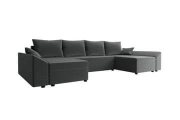 Midfeld 4-sits Hörnbäddsoffa NO_BRAND Dark grey - Möbler - Soffa - Bäddsoffa - Hörnbäddsoffa