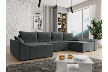 Midfeld 4-sits Hörnbäddsoffa NO_BRAND Dark grey - Möbler - Soffa - Bäddsoffa - Hörnbäddsoffa