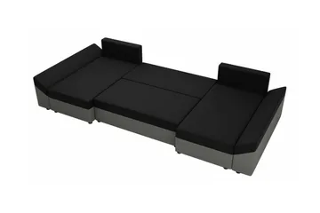 Midfeld 4-sits Hörnbäddsoffa NO_BRAND Dark Grey/Black - Möbler - Soffa - Bäddsoffa - Hörnbäddsoffa