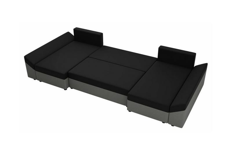 Midfeld 4-sits Hörnbäddsoffa NO_BRAND Dark Grey/Black - Möbler - Soffa - Bäddsoffa - Hörnbäddsoffa