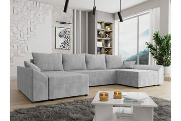 Midfeld 4-sits Hörnbäddsoffa NO_BRAND Light grey - Möbler - Soffa - Bäddsoffa - Bäddsoffa längsbäddad