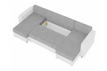 Midfeld 4-sits Hörnbäddsoffa NO_BRAND White/Grey - Möbler - Soffa - Bäddsoffa - Hörnbäddsoffa
