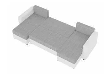 Midfeld 4-sits Hörnbäddsoffa NO_BRAND White/Grey - Möbler - Soffa - Bäddsoffa - Hörnbäddsoffa