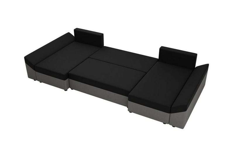 Midfeld 4-sits U-formad Hörnbäddsoffa med Förvaring i Tyg - Terrakotta - Möbler - Soffa - Bäddsoffa - Bäddsoffa längsbäddad