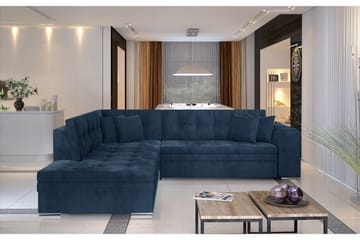 Moclino Hörnbäddsoffa - Blå - Möbler - Soffa - Bäddsoffa - Hörnbäddsoffa